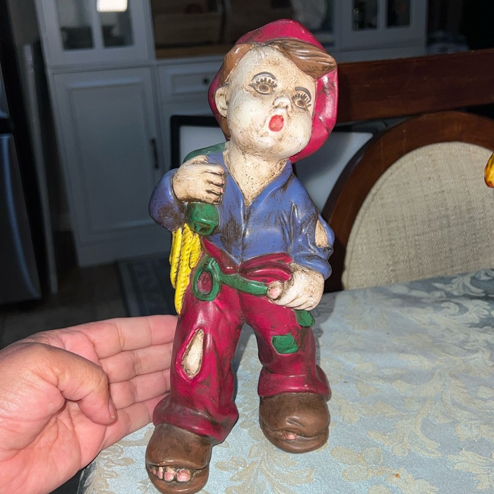 Real vintage boy cerámica porcelain figurines